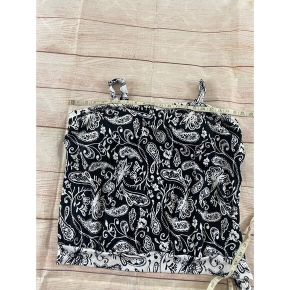 Swimsuits For All Women's Black Paisley Print Tankini - 20 - Picture 3 of 13